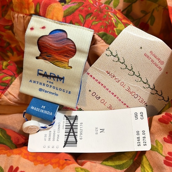 Anthropologie Farm Rio Tropical Tiered Maxi Dress Size Medium NWT - Picture 6 of 16